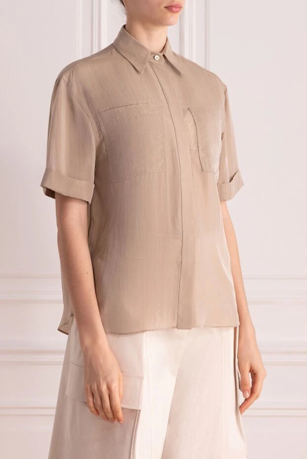 Brunello Cucinelli women's viscose and silk blouse in purple. 178247 - photo 3