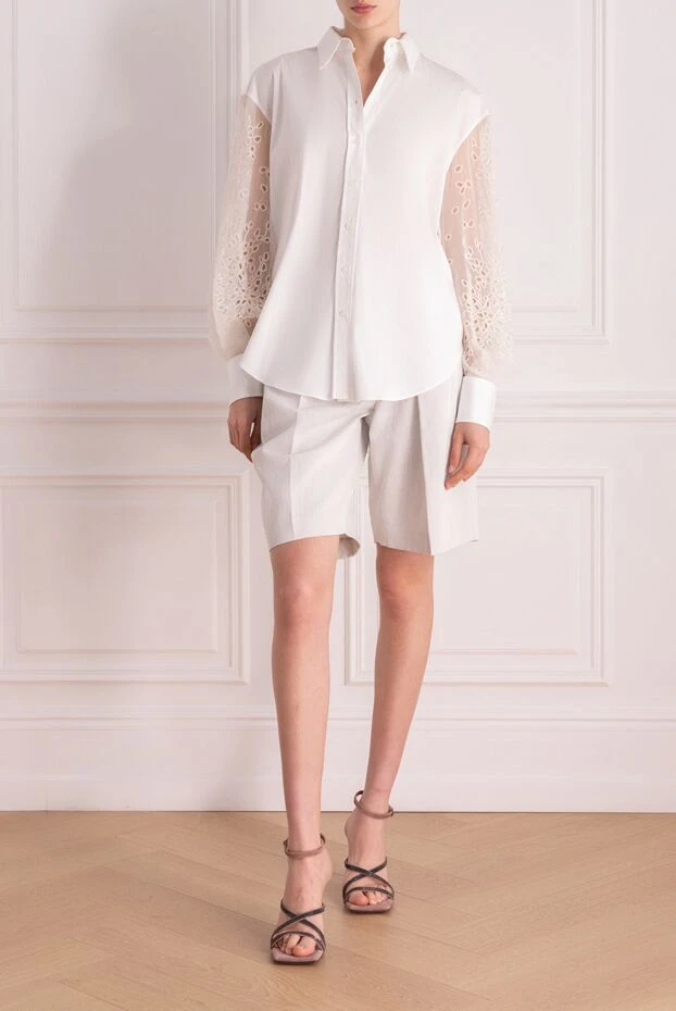 Brunello Cucinelli blouse for women white 178254 - photo 2