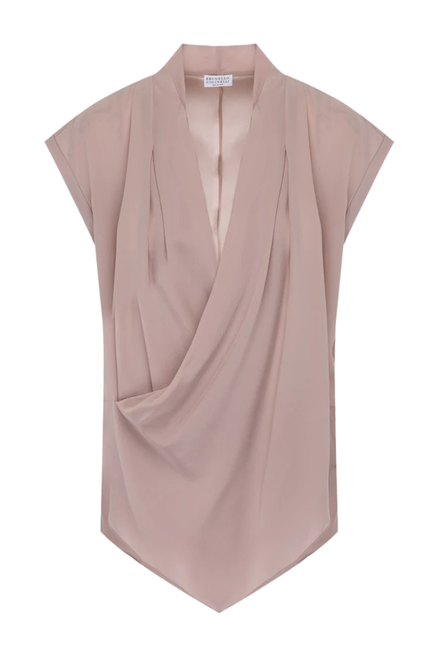 Блуза из шелка женская розовая - фото 1