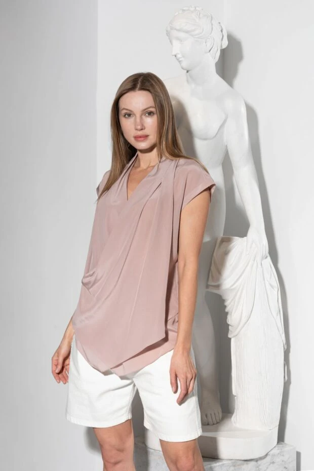 Brunello Cucinelli silk blouse for women pink 178255 - photo 2