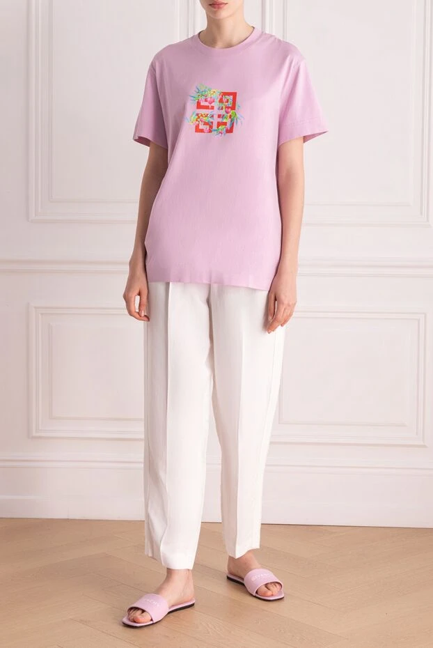 Brunello Cucinelli брюки из вискозы и льна женские белые 178260 - фото 2