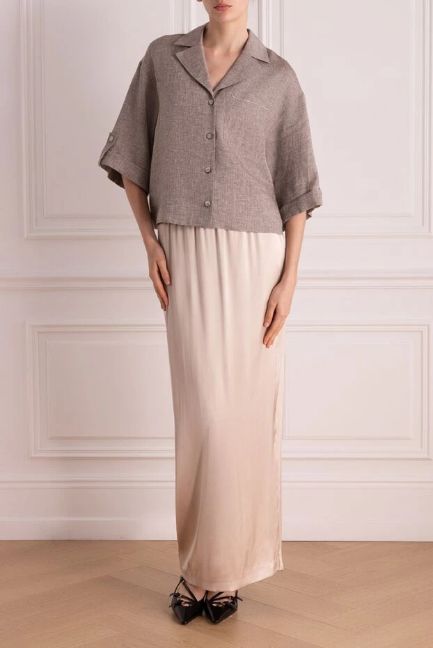 Brunello Cucinelli maxi skirt for women beige 178262 - photo 2