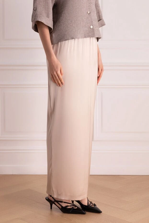 Brunello Cucinelli maxi skirt for women beige 178262 - photo 3