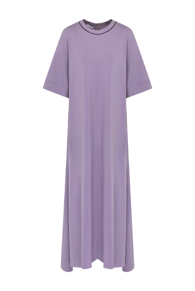 Әйелдерге арналған күлгін мақта және эластан көйлегі - фото 1