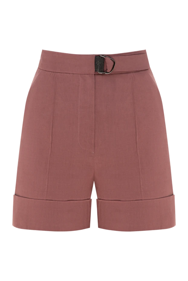 Шорты женские бордовые - фото 1