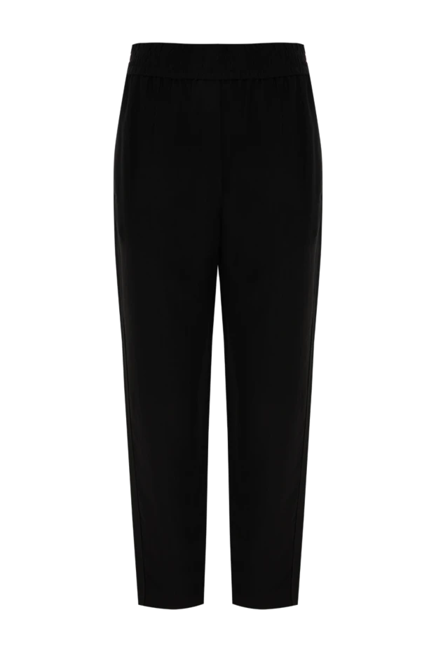 Brunello Cucinelli брюки из вискозы и льна женские черные 178277 - фото 1