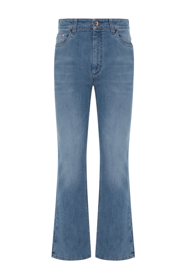 Әйелдерге арналған көк мақта және эластан джинсы - фото 1