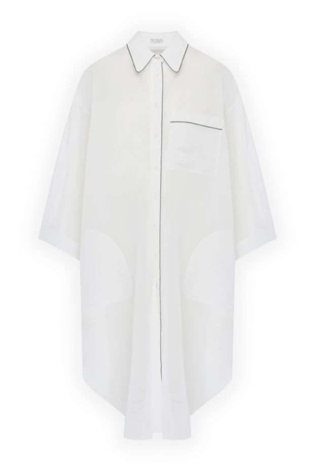 Удлинённая блуза из полупрозрачного хлопка
- фото 1