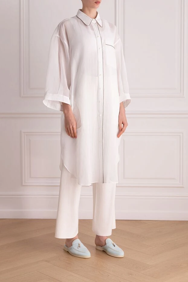Brunello Cucinelli long blouse made of translucent cotton
 178281 - photo 3
