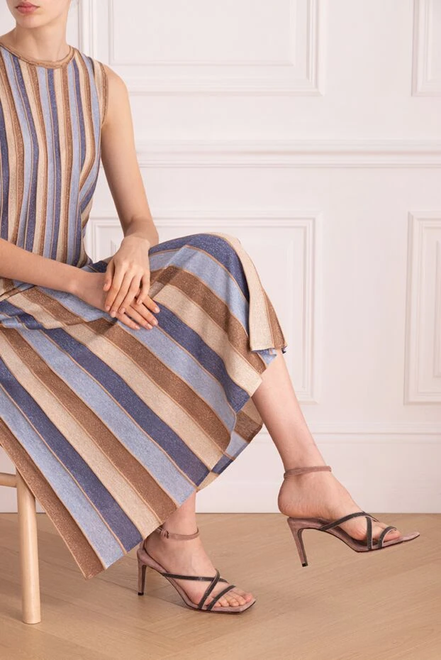 Brunello Cucinelli sandals made of genuine leather for women 178283 - photo 2