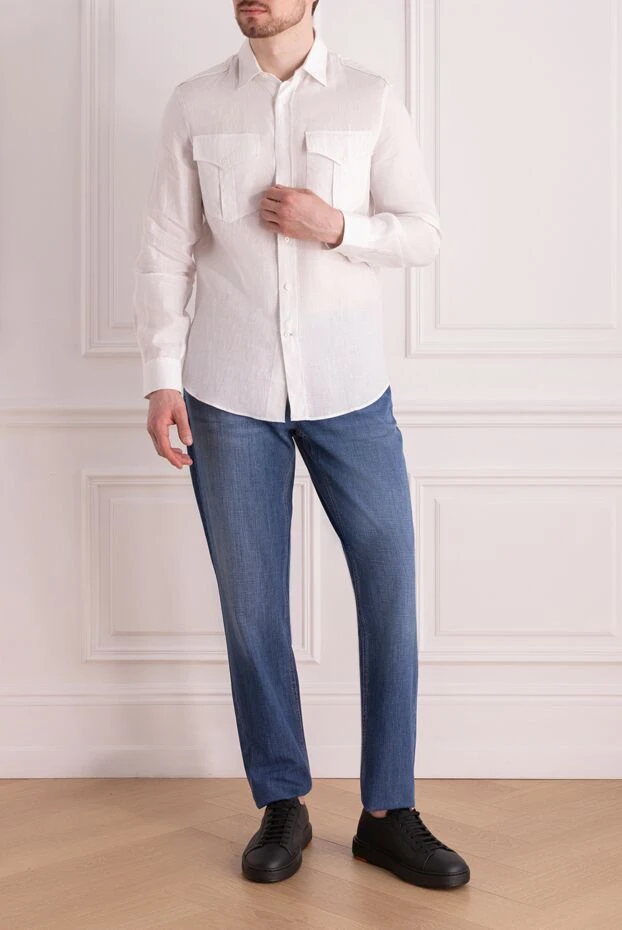 Brunello Cucinelli жұмсақ жуғыш және манжеттер бар ерлерге арналған мақта джинсы
178290 - фото 2