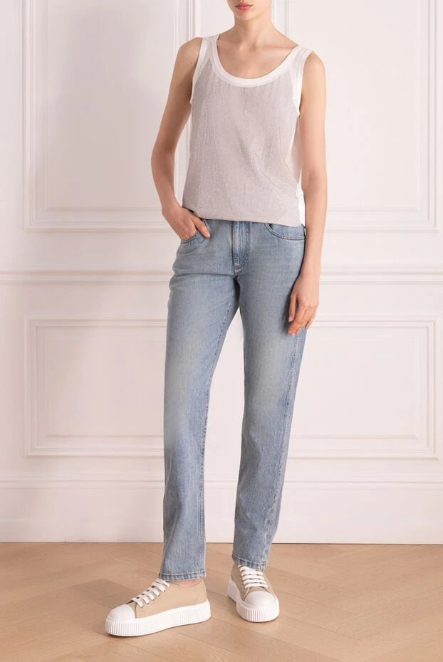 Brunello Cucinelli naturally faded jeans with contrast stitching
 178304 - photo 2