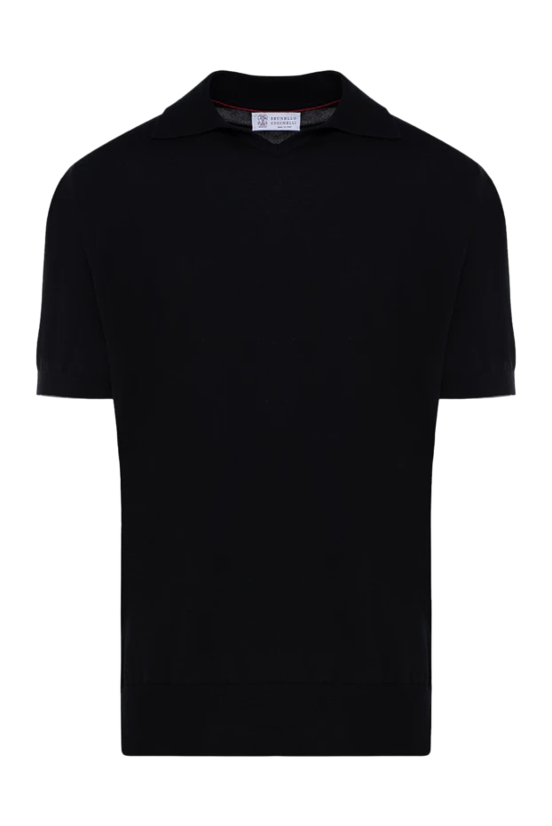 Brunello Cucinelli men's cotton polo in black 178320 - photo 1