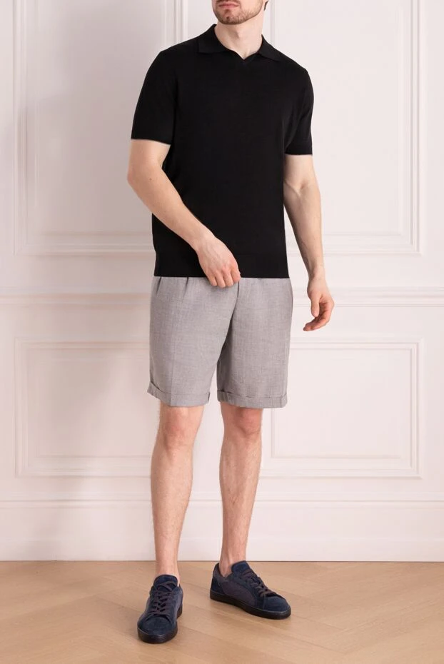 Brunello Cucinelli men's cotton polo in black 178320 - photo 2
