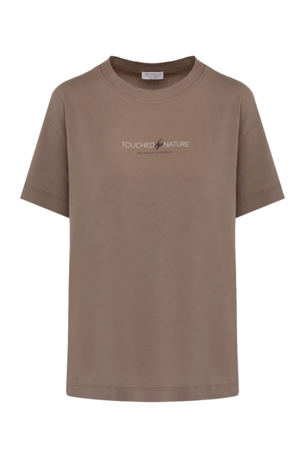 T-shirt made of cotton for women brown - photo 1