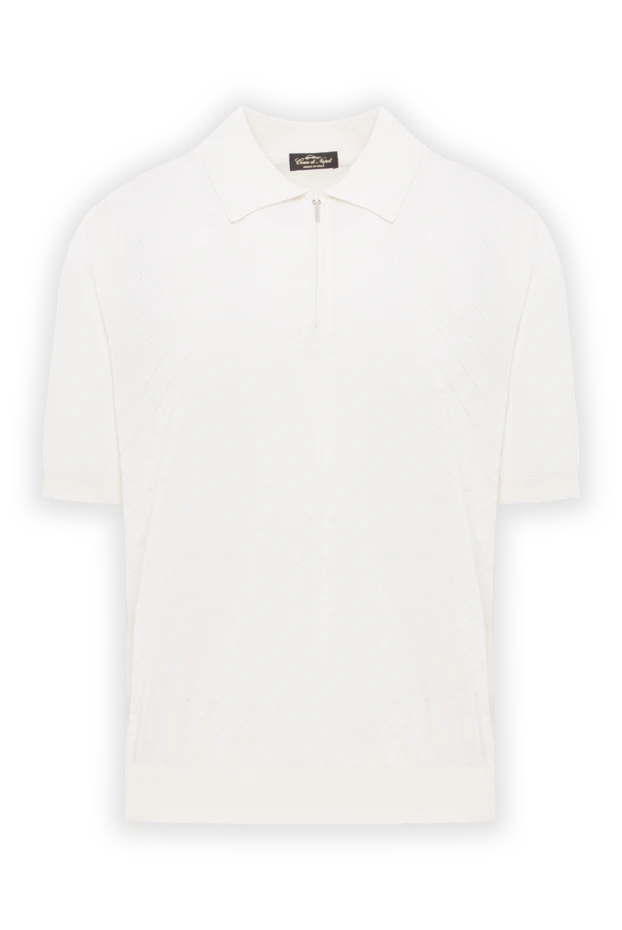 Ерлерге арналған ақ жібек поло - фото 1