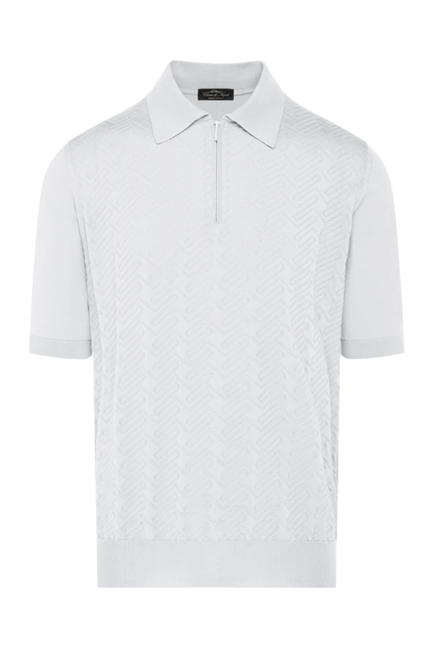 Cesare di Napoli man men's white silk polo купить с ценами и фото 178335 - photo 1