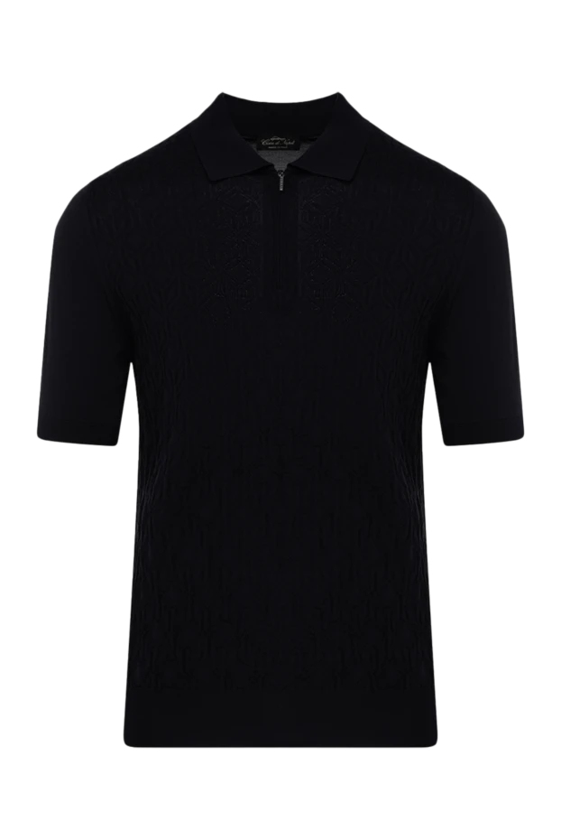 Cesare di Napoli man men's black silk polo купить с ценами и фото 178337 - photo 1