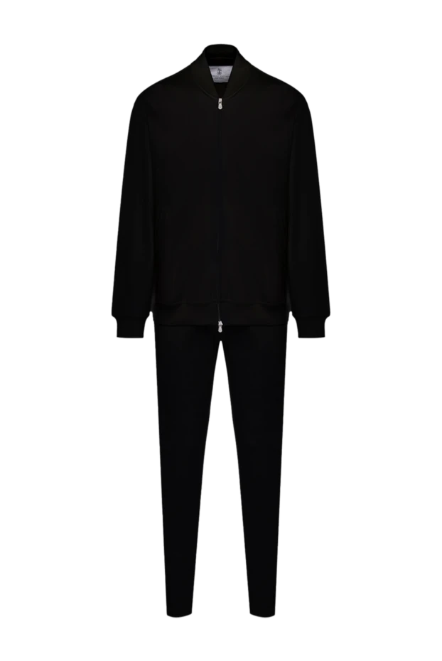 Костюм прогулочный из хлопка и полиамида мужской черный - фото 1