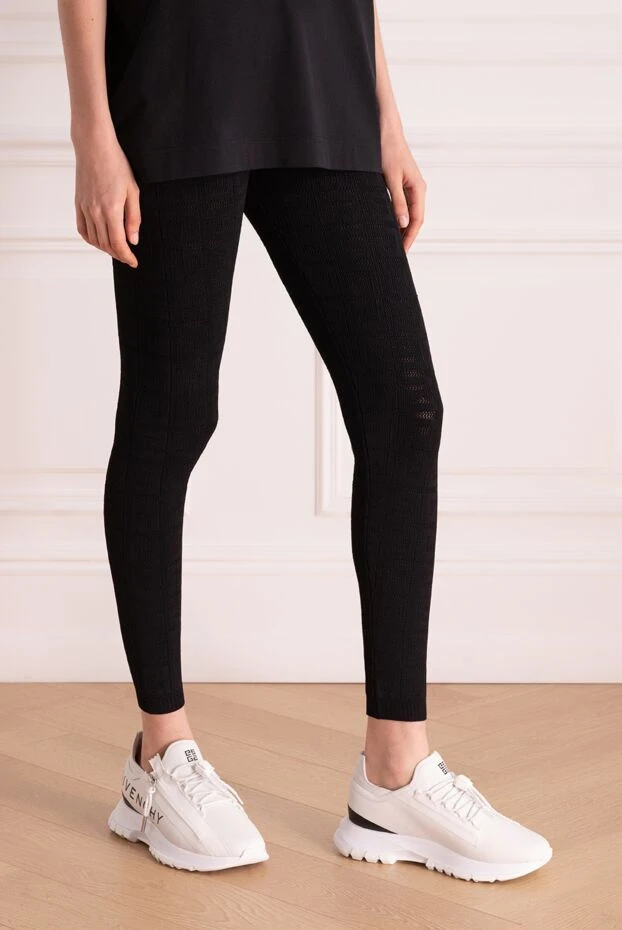 Givenchy black leggings with a lace pattern and logo
 178362 - photo 3