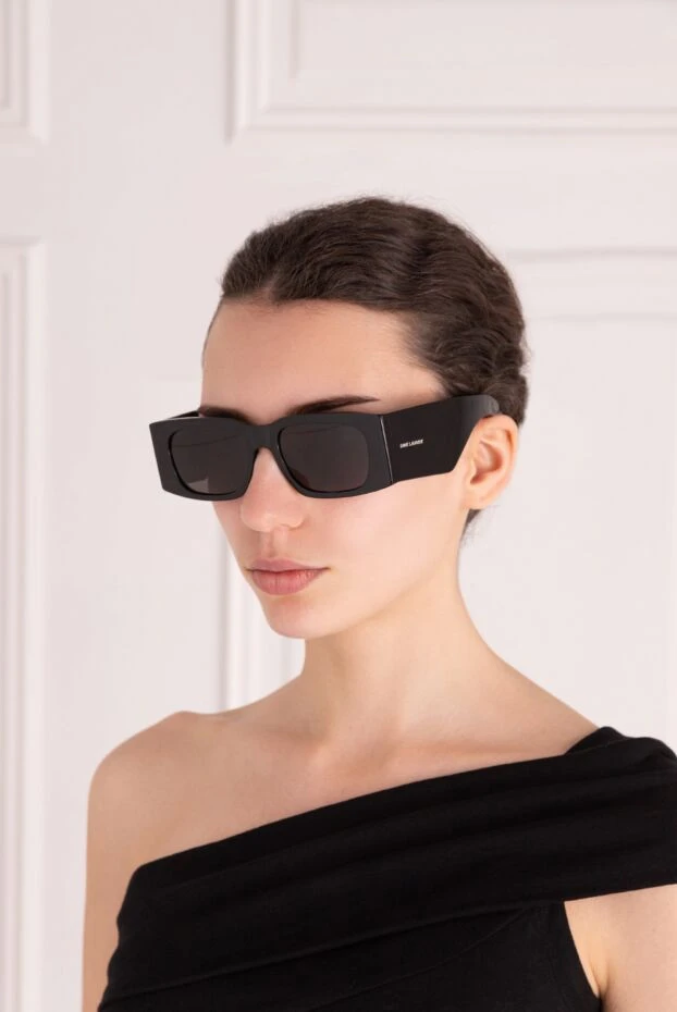 Saint Laurent woman black plastic sunglasses купить с ценами и фото 178387 - photo 2