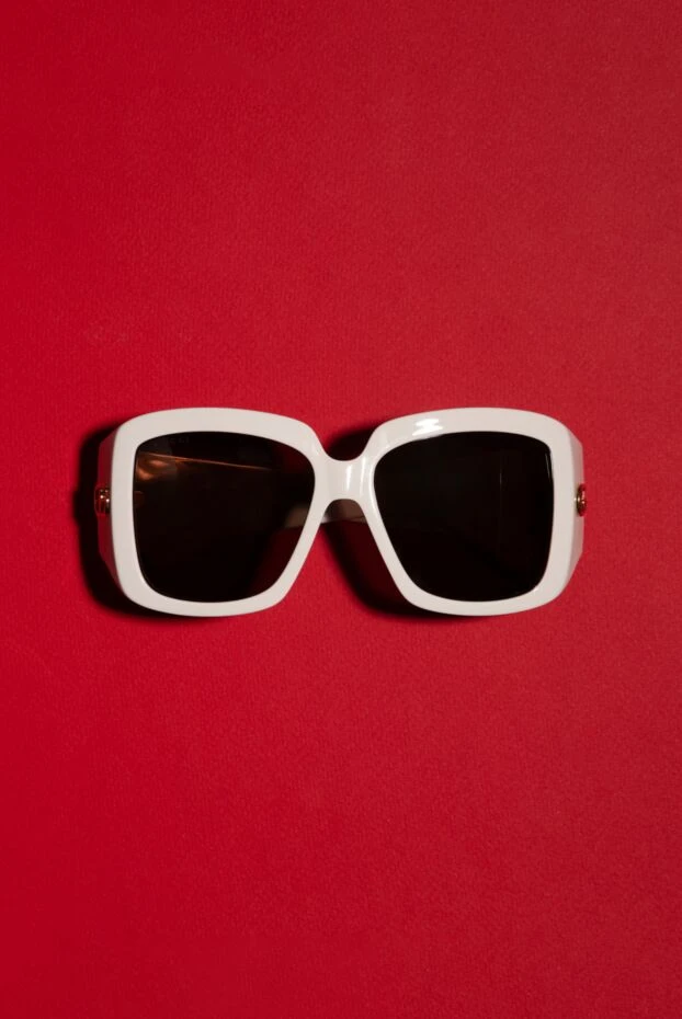 Gucci очки для защиты от солнца из пластмассы женские белые 178396 - фото 3