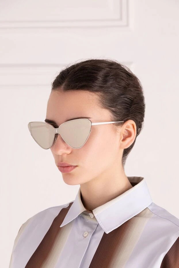 Balenciaga woman metal sunglasses, gray купить с ценами и фото 178399 - photo 2