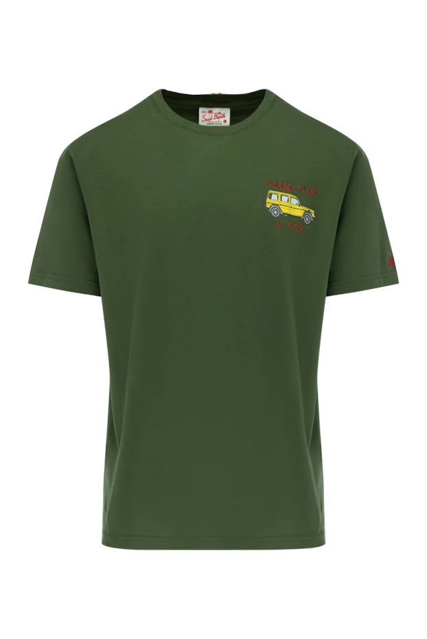 MC2 Saint Barth man green cotton t-shirt for men купить с ценами и фото 178418 - photo 1