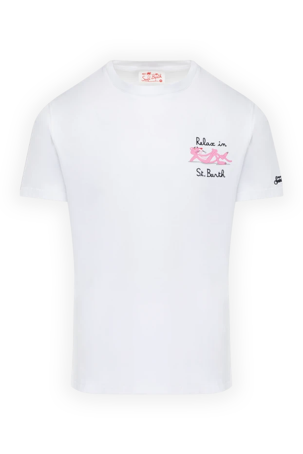 MC2 Saint Barth man white cotton t-shirt for men купить с ценами и фото 178419 - photo 1