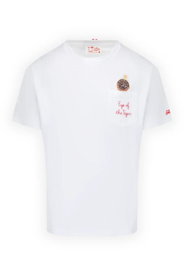 MC2 Saint Barth man white cotton t-shirt for men купить с ценами и фото 178425 - photo 1