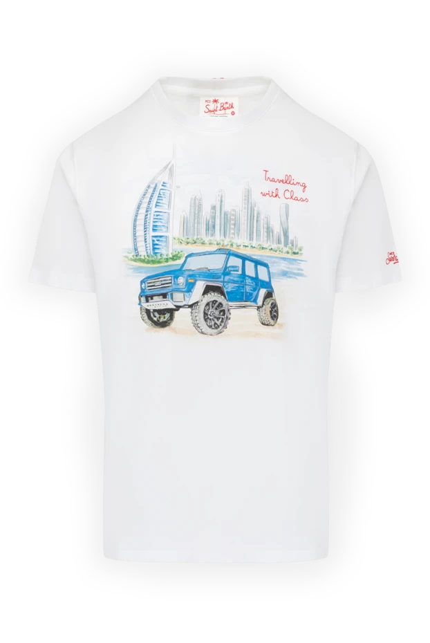 MC2 Saint Barth man white cotton t-shirt for men купить с ценами и фото 178427 - photo 1