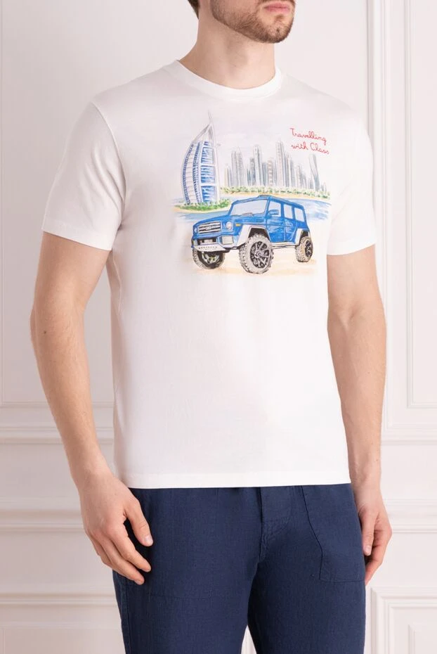 MC2 Saint Barth класс жол талғамайтын баспалы футболкамен саяхаттауға арналған ақ ерлер 178427 - фото 3