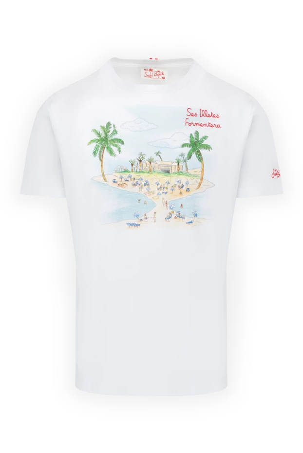 MC2 Saint Barth man white cotton t-shirt for men купить с ценами и фото 178428 - photo 1