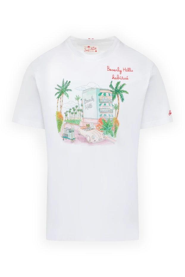 MC2 Saint Barth man white cotton t-shirt for men купить с ценами и фото 178429 - photo 1