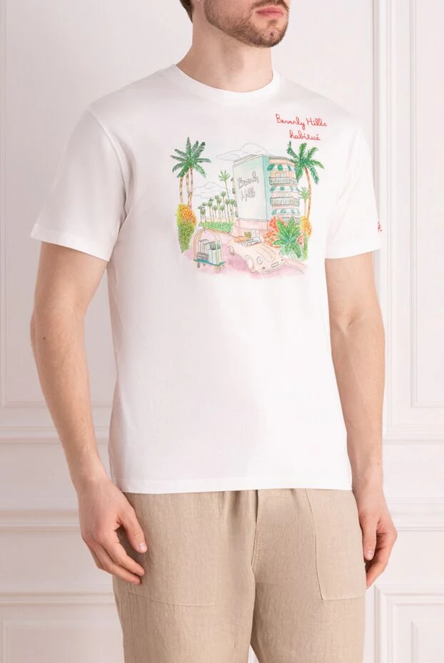 MC2 Saint Barth ақ беверли-хиллз графикалық футболкасы курорттық талғампаз сезіммен. 178429 - фото 3