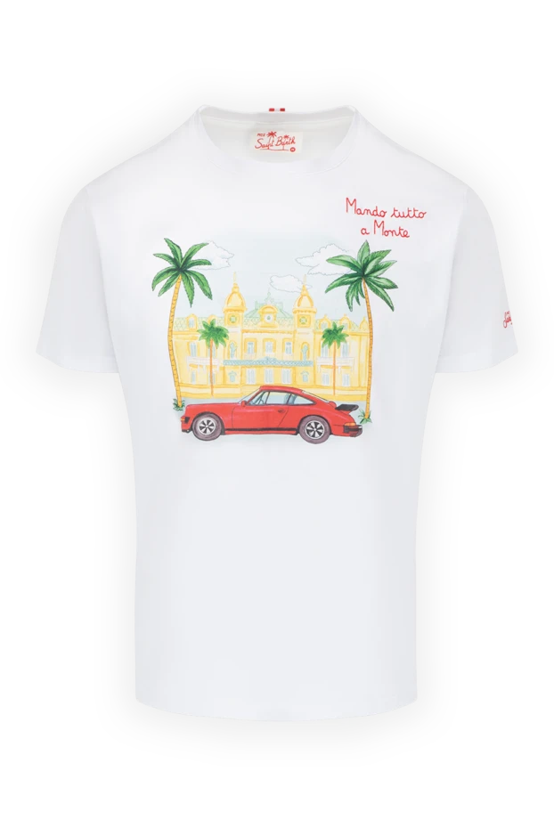 MC2 Saint Barth man white cotton t-shirt for men купить с ценами и фото 178430 - photo 1