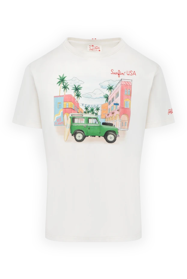 MC2 Saint Barth man white cotton t-shirt for men купить с ценами и фото 178431 - photo 1