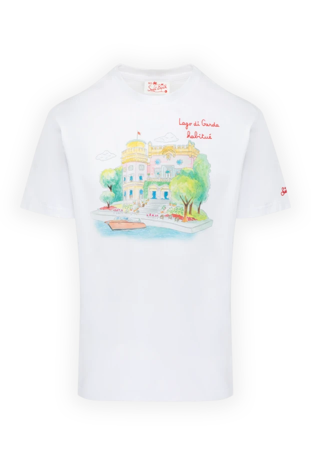 MC2 Saint Barth man white cotton t-shirt for men купить с ценами и фото 178433 - photo 1