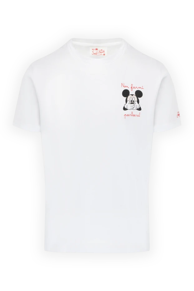 MC2 Saint Barth man white cotton t-shirt for men купить с ценами и фото 178436 - photo 1