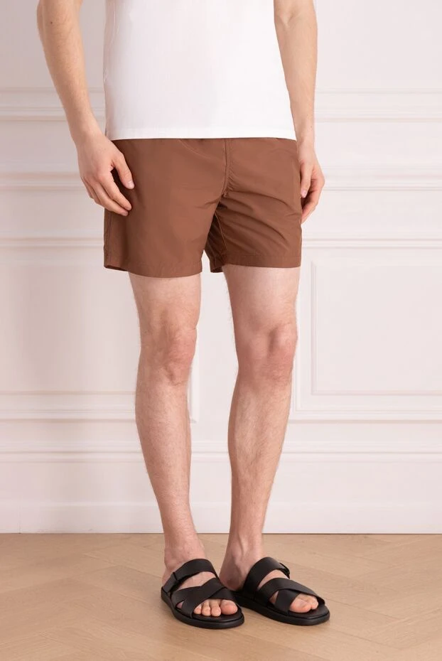 MC2 Saint Barth ерлерге арналған полиэфирлі жағажай шорттары, қоңыр 178439 - фото 3