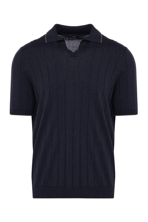 Barba Napoli man men's blue silk polo купить с ценами и фото 178453 - photo 1