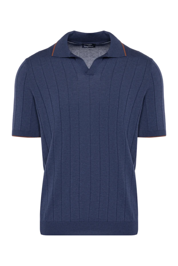 Barba Napoli man men's blue silk polo купить с ценами и фото 178454 - photo 1