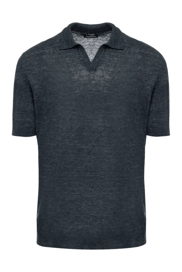 Barba Napoli man men's gray linen polo купить с ценами и фото 178455 - photo 1