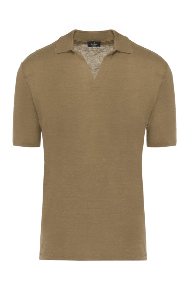 Barba Napoli man men's brown linen polo купить с ценами и фото 178457 - photo 1