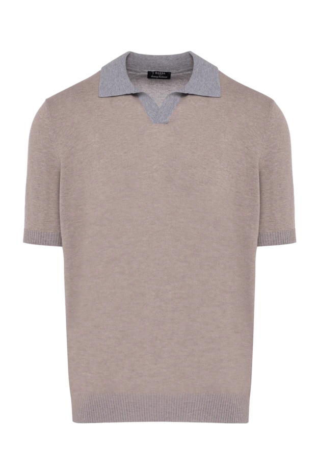 Barba Napoli man men's beige linen polo купить с ценами и фото 178459 - photo 1