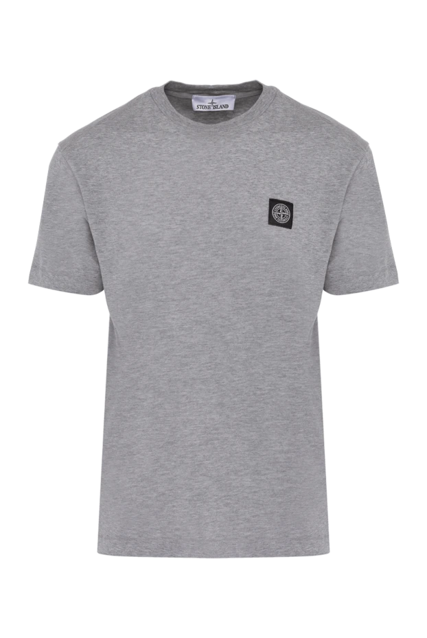 Stone Island man gray cotton t-shirt for men купить с ценами и фото 178476 - photo 1