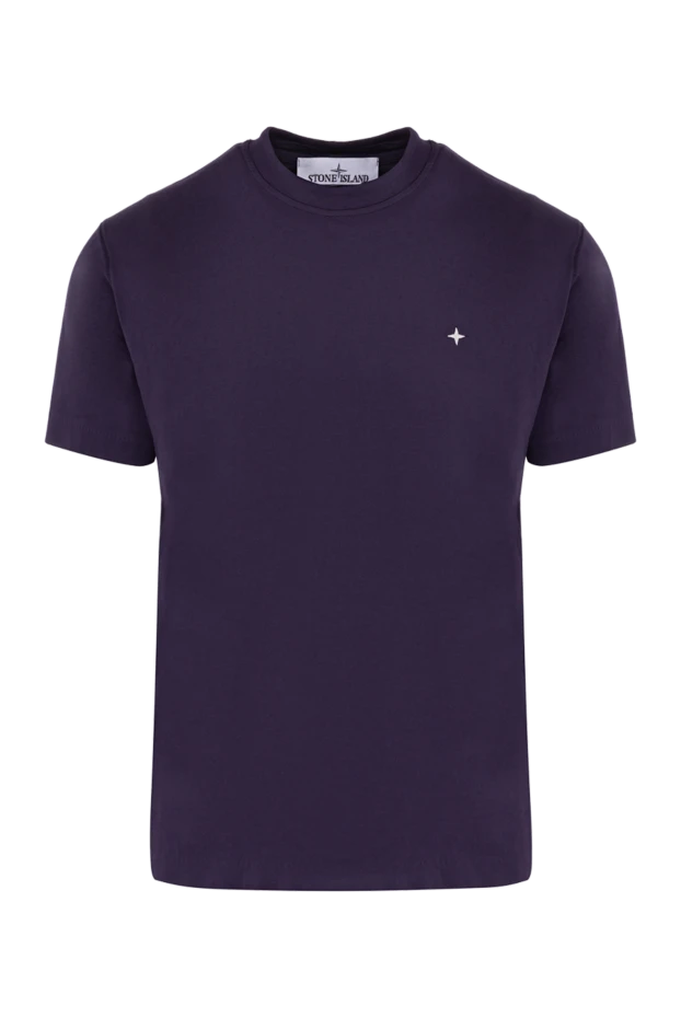 Stone Island man men's purple cotton t-shirt купить с ценами и фото 178477 - photo 1