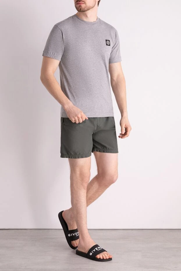 Stone Island man men's polyamide beach shorts green купить с ценами и фото 178482 - photo 2