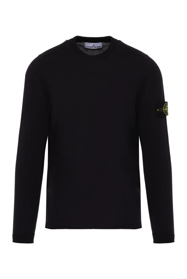 Stone Island man men's blue long sleeve cotton jumper купить с ценами и фото 178485 - photo 1