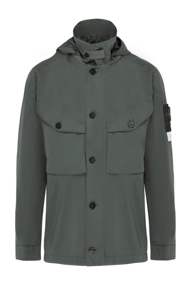 Stone Island man green cotton jacket for men купить с ценами и фото 178490 - photo 1